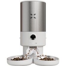 Xenon Smart Akıllı Mama Kabı (Kameralı) & Çift Kase Kiti | Paslanmaz Çelik, 5l, Bpa Free, Sesli Görüş Destekli