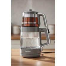 Bernardo Napoli Cam Demlikli Çay Makinesi Antrasit