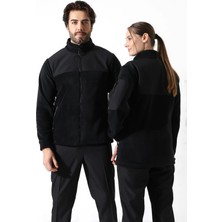 Bilenn Tekstil Soft Shell Robalı Unisex Polar Mont - Siyah