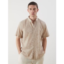 Lc Waikiki Yeni Sezon Slim Fit Kısa Kollu Desenli Poplin Erkek Gömlek