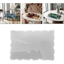 Tahtakale Toptancı Epoksi Dikdörtgen Dalgalı Söz ve Nişan Tepsisi Kalıbı 29.5X20 cm