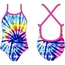 Turbo Kız Çocuk Mayosu   Swırl Royal- Renkli - 10 Yaş