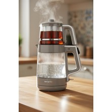 Bernardo Napoli Cam Demlikli Çay Makinesi Bej