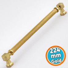 Nzb Metal Kulp Kapak Kulpu Dayanıklı Mobilya Çekmece Dolap Kulpları 224 mm Tırtıklı Gold Altın