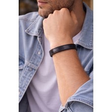Herşey Nota Terra Slim Noir – Ince Koyu Kahve Minimal Erkek Deri BILEKLIK-1379