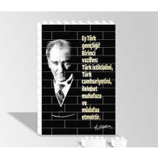 Basel Maison Atatürk'ün Gençliğe Hitabesi ve Imzası - Yapboz LEGO Resim