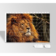 Basel Maison Tüylü Büyük Aslan  - Yapboz LEGO Resim