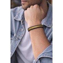 Herşey Nota Volt Edge – Sarı & Siyah Modern Erkek BILEKLIK-1383