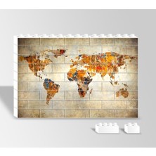 Basel Maison Eskitme Dünya Haritası - Yapboz LEGO Resim