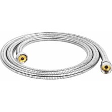 Mistillo İNCE DİŞ DUŞ SPİRAL HORTUMU + PASLANMAZ KROM KAPLI - 150 cm