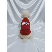 Taraftar Koleksiyonu 1905 Yazılı Köpek Kıyafeti - Küçük Orta Irk Uyumlu Sarı Kırmızı Giysi