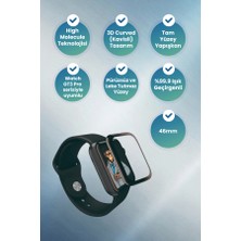 Blueo Huawei Watch Uyumlu GT3 Pro 46mm 3D Curved Ab Glue Ekran Koruyucu