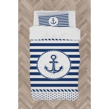 Mekta Home  Denizci Çapa Desenli Nevresim Takımı