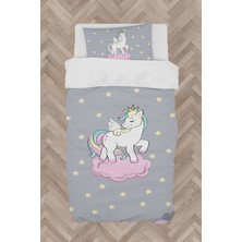 Mekta Home  Seksekli Unicorn Desenli Nevresim Takımı