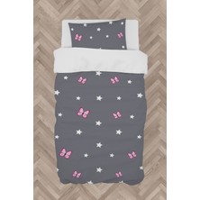 Mekta Home  Seksek Desenli Çerçeveli Nevresim Takımı