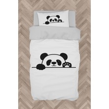 Mekta Home  El Sallayan Sevimli Panda Desenli Nevresim Takımı