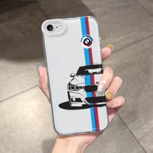 HONTINGA iPhone 8 ile Uyumlu Kılıfı Şeffaf Kamera Korumali Airbag Yumuşak Silikon Telefon Kılıfı Bmw Desen K5-0253