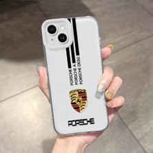 HONTINGA iPhone 14 Plus ile Uyumlu Kılıfı Şeffaf Kamera Korumali Araba Logosu Desen Airbag Yumuşak Silikon Telefon Kılıfı K5-0259