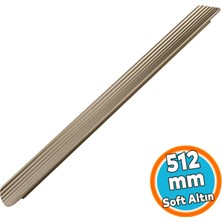 Nzb Mobilya Gardırop Çekmece Dolap Kapak Kulpu Kulbu Modern Kulplar Kulp Gold Çizgili 512 mm Metal
