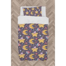 Mekta Home  Şapkalı Yıldız ve Ay Desenli Nevresim Takımı