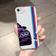 HONTINGA iPhone Se 2022 ile Uyumlu Kılıfı Şeffaf Kamera Korumali Airbag Yumuşak Silikon Telefon Kılıfı Bmw Desen K5-0253