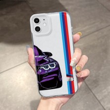 HONTINGA iPhone 12 ile Uyumlu Kılıfı Şeffaf Kamera Korumali Airbag Yumuşak Silikon Telefon Kılıfı Bmw Desen K5-0253