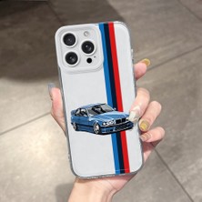 HONTINGA iPhone 16 Pro Max ile Uyumlu Şeffaf Kılıfı Kamera Korumali Airbag Yumuşak Silikon Telefon Kılıfı Bmw Desen K5-0255