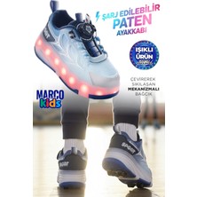 Marco Kids 18-26Y1801 USB Şarjlı Işıklı Patenli Spor Ayakkabı Tekerlekli Sneaker