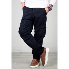 Rizzup Lacivert Geniş Kesim Gabardin Kargo Pantolon – Likralı Outdoor Stil Çok Cepli Erkek Pantolon 1705421