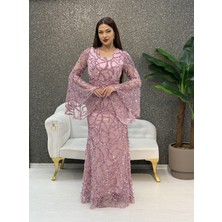 E&A Eren Abiye Uzun Kollu Balık Elbıse