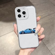 HONTINGA iPhone 14 Pro Max ile Uyumlu Kılıfı Şeffaf Kamera Korumali Klasik Araba Desen Airbag Yumuşak Silikon Telefon Kılıfı K5-0261