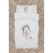 Mekta Home  Örgülü Saçlı Prenses Kız Desenli Nevresim Takımı