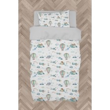 Mekta Home  Soft Uçan Balonlar Desenli Nevresim Takımı