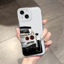 HONTINGA iPhone 14 ile Uyumlu Kılıfı Şeffaf Kamera Korumali Hayal Arabası Desen Airbag Yumuşak Silikon Telefon Kılıfı K5-0263