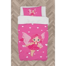 Mekta Home  Peri Kız ve Kalp Desenli Nevresim Takımı