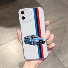 HONTINGA iPhone 12 ile Uyumlu Şeffaf Kılıfı Kamera Korumali Airbag Yumuşak Silikon Telefon Kılıfı Bmw Desen K5-0255