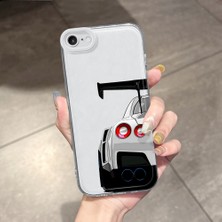 HONTINGA iPhone 8 ile Uyumlu Şeffaf Kılıfı Kamera Korumali Bmw Desen Yumuşak Silikon Telefon Kılıfı K5-0256