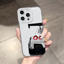 HONTINGA iPhone 14 Pro Max ile Uyumlu Şeffaf Kılıfı Kamera Korumali Bmw Desen Yumuşak Silikon Telefon Kılıfı K5-0256