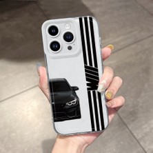 HONTINGA iPhone 15 Pro ile Uyumlu Şeffaf Kılıfı Kamera Korumali Bmw Desen Yumuşak Silikon Telefon Kılıfı K5-0256
