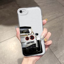 HONTINGA iPhone Se 2022 ile Uyumlu Kılıfı Şeffaf Kamera Korumali Hayal Arabası Desen Airbag Yumuşak Silikon Telefon Kılıfı K5-0263