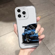 HONTINGA iPhone 14 Pro Max ile Uyumlu Kılıfı Şeffaf Kamera Korumali Hayal Arabası Desen Airbag Yumuşak Silikon Telefon Kılıfı K5-0263