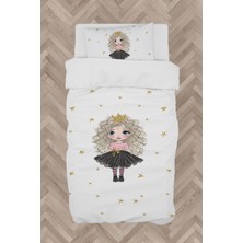 Mekta Home  Yıldızlı ve Kıvırcık Saçlı Prenses Desenli Nevresim Takımı