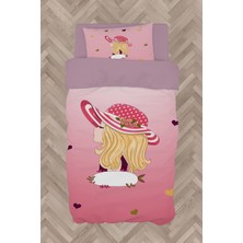 Mekta Home  Şapkalı Prenses Kız Desenli Nevresim Takımı