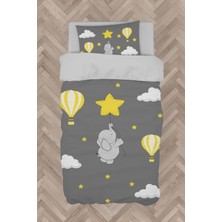 Mekta Home  Fil Yıldız ve Uçan Balon Desenli Nevresim Takımı