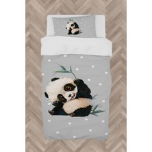 Mekta Home  Sevimli Panda Desenli Nevresim Takımı