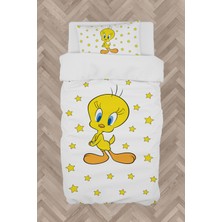 Mekta Home  Seksekli Sarı Yıldız Desenli Nevresim Takımı