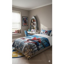 Mekta Home  Iron Man ve Spider Man Desenli Nevresim Takımı
