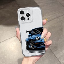 HONTINGA iPhone 15 Pro Max ile Uyumlu Kılıfı Şeffaf Kamera Korumali Hayal Arabası Desen Airbag Yumuşak Silikon Telefon Kılıfı K5-0263