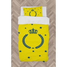 Mekta Home  Taç ve Çelenk Desenli Sarı Nevresim Takımı