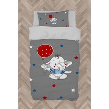 Mekta Home  Filli Kırmızı Balon Desenli Nevresim Takımı